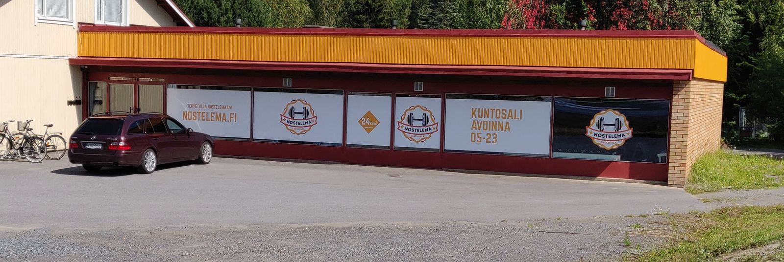 The Nostelema gym building in Sastamala (Tampereentie 38)