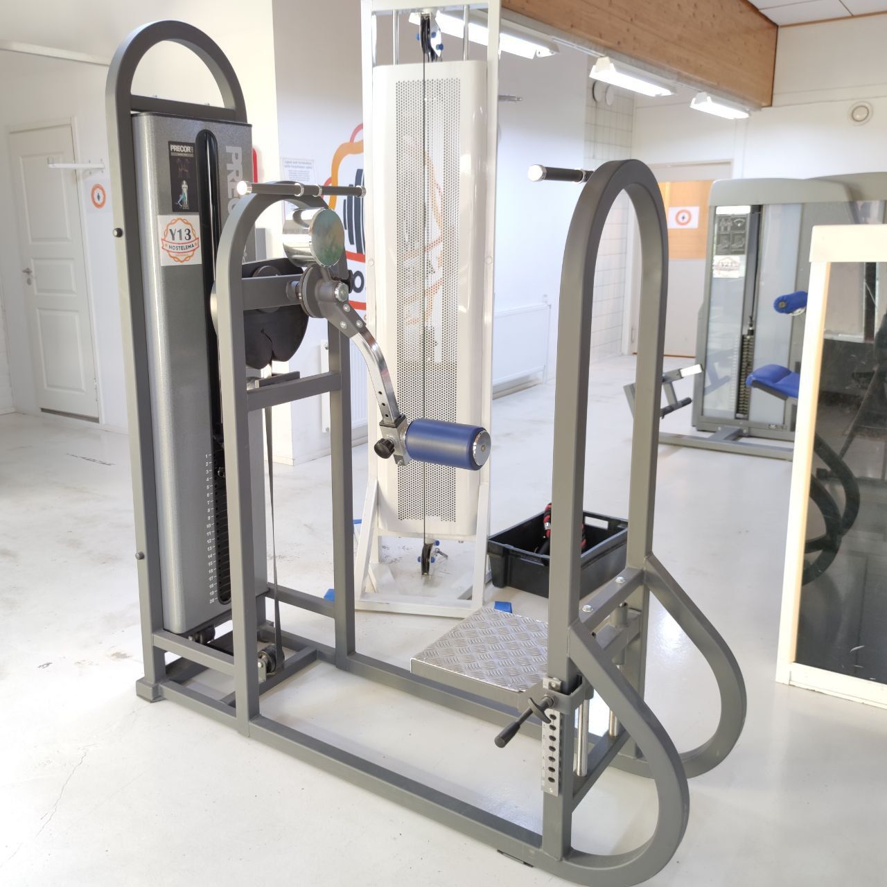 Precor standing multi-directional machine with a padded lever arm