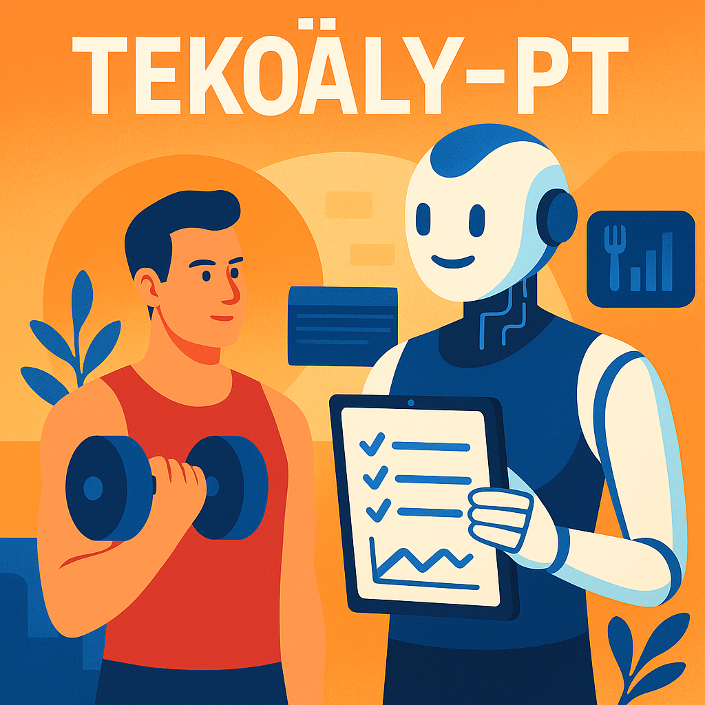 AI-PT: illustration of someone training and an AI coach